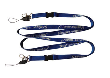 Lanières promotionnelles d'impression d'écran en soie de promotion d'affaires, lanière de cou pour le support de badge nominatif