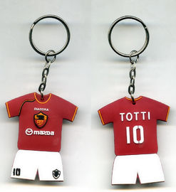 PVC de Keychains du football rouge de Manchester United/caoutchouc mous promotionnels