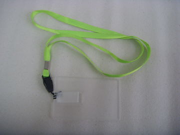 Carte d'affaires transparent usb flash drive avec attache de longe (MY-UC09)