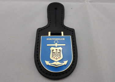 Insigne de poche de cuir d'unité centrale de HUSTENWACHE adapté aux besoins du client par mode pour le cadeau promotionnel