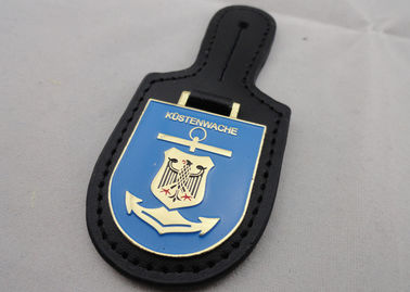 Insigne de poche de cuir d'unité centrale de HUSTENWACHE adapté aux besoins du client par mode pour le cadeau promotionnel