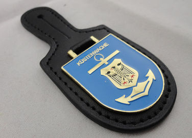 Insigne de poche de cuir d'unité centrale de HUSTENWACHE adapté aux besoins du client par mode pour le cadeau promotionnel