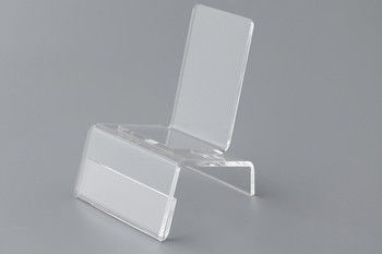 Position libre de support acrylique clair fait sur commande de signe, support de téléphone portable pour l'affichage