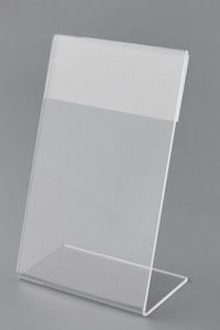 Bâti acrylique clair de table de mur de support de signe, type support de bureau de signe