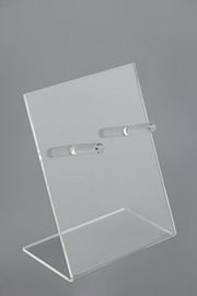 Support acrylique supérieur transparent de signe de Tableau, supports en plastique clairs de signe