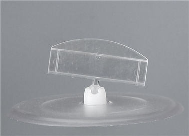 Les supports en plastique clairs de signe d'agrafe montrent/l'agrafe support de prix à payer pour le magasin