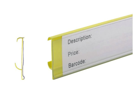 Un magasin et supermarché de la Manche évaluent montrer les supports de label en plastique clairs de PVC, les supports de label de bande 31238