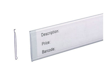 Support de label en plastique clair, supports de label de bande de la Manche, prix à payer en plastique 31242 du marché superbe de PVC de couleur faite sur commande