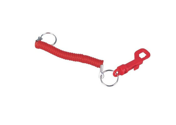 Rouge décoratif pp et PVC Keychains promotionnel avec la corde en spirale 30584