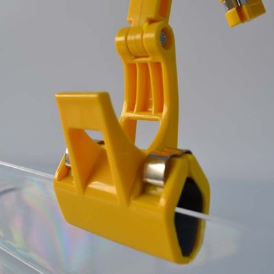 Agrafe en plastique de support de prix à payer de la publicité de supermarché jaune, doubles côtés d'ABS