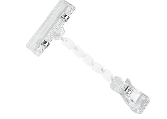 Supermarché magnétique de support de signe d'agrafe de POP de polycarbonate avec des brides