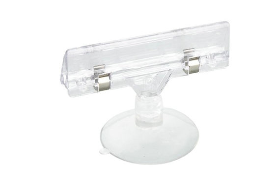 Acrylique de support de signe de POP de tasse d'aspiration, ajustement en plastique de supports de signe