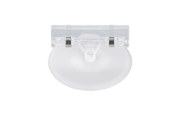 Supports adhésifs de signe de vente au détail d'autocollant avec le joint articulé, clips à ressort en plastique