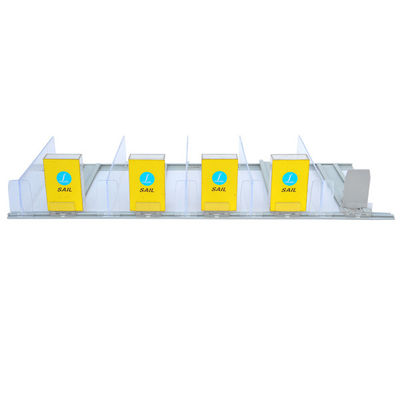Poussoir d'étagère de supermarché de nourriture, supports au détail en plastique de signe