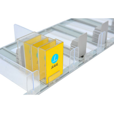 Poussoir d'étagère de supermarché de nourriture, supports au détail en plastique de signe