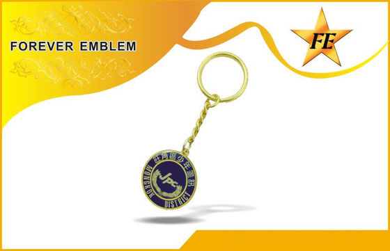 Cuivre polychrome de bronze d'impression Keychains promotionnel rond pour des événements d'équipe