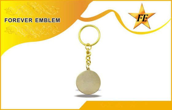 Cuivre polychrome de bronze d'impression Keychains promotionnel rond pour des événements d'équipe