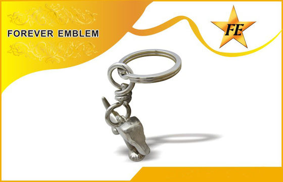 Fer inoxydable, 3D métal en aluminium Keychains promotionnel avec la finition antique d'électrodéposition