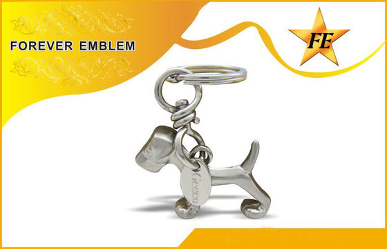 Fer inoxydable, 3D métal en aluminium Keychains promotionnel avec la finition antique d'électrodéposition
