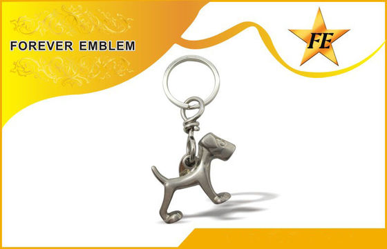 Fer inoxydable, 3D métal en aluminium Keychains promotionnel avec la finition antique d'électrodéposition