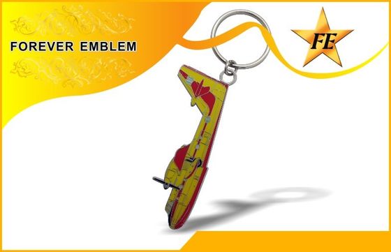 Métal fait sur commande imprimé par bronze Keychains promotionnel avec le placage à l'or
