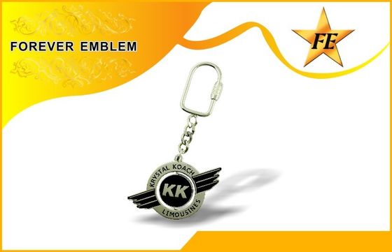 Métal fait sur commande en alliage de zinc Keychains promotionnel avec le nickelage