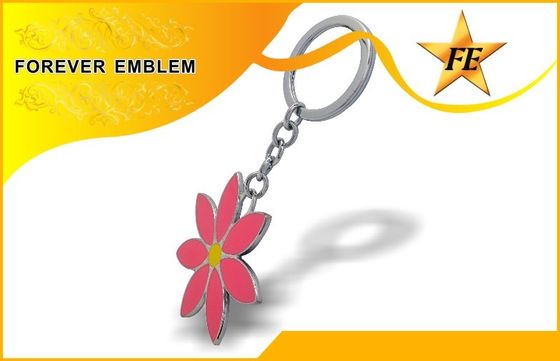 Keychains promotionnel dur d'imitation avec le nickelage, keychain 3D fait sur commande