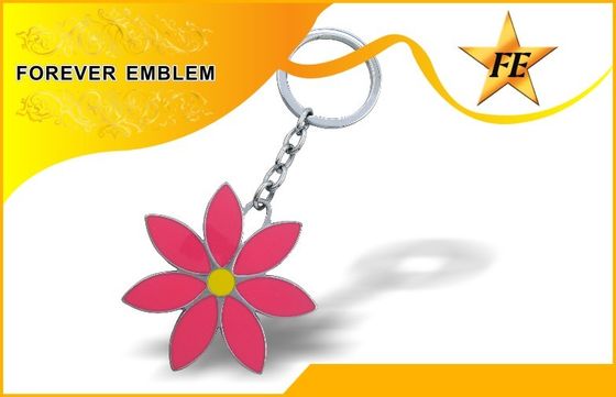 Keychains promotionnel dur d'imitation avec le nickelage, keychain 3D fait sur commande