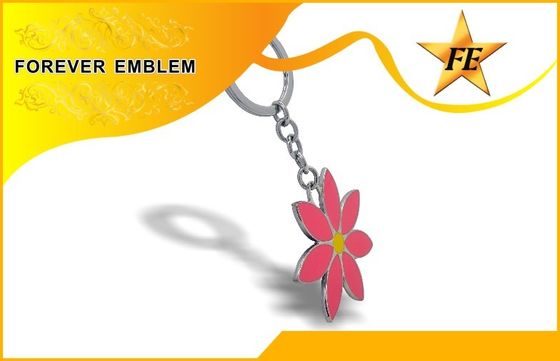 Keychains promotionnel dur d'imitation avec le nickelage, keychain 3D fait sur commande