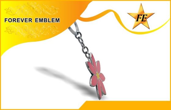 Keychains promotionnel dur d'imitation avec le nickelage, keychain 3D fait sur commande