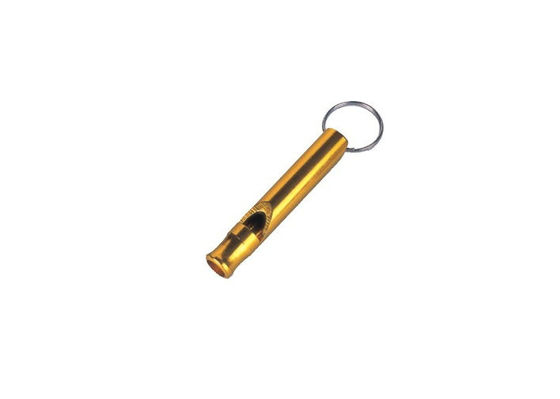 jaune d'urgence sifflet promotionnel porte-clés pour la randonnée et le plaisir