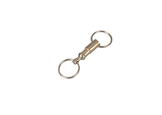 Porte-clés distant en laiton de poussée et de traction double, Keychains promotionnel en acier 30596