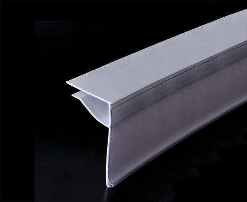 Support de label en plastique de bandes de données d'étagère de supermarché fait sur commande, blanc