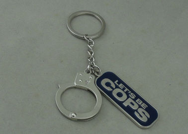 Émail mol en alliage de zinc promotionnel de Keychain de cannettes de fil avec de l'argent 42 millimètres