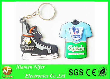 Chaîne principale en caoutchouc molle faite sur commande promotionnelle de PVC Keychains 3D pour la décoration