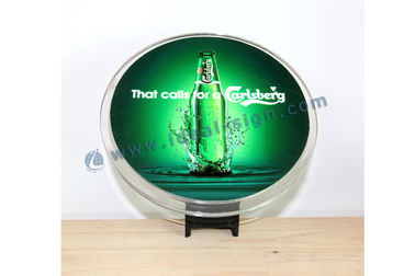 L'ouvreur de bouteille acrylique de dessus de barre de Budweiser avec allument la coutume d'affichage