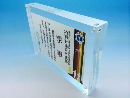 Bâti acrylique de mur de supports de signe de l'espace libre 11 x 17 de plexiglass pour annoncer l'affichage
