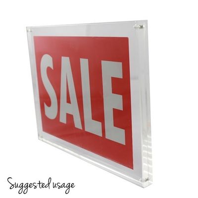 Bâti acrylique de mur de supports de signe de l'espace libre 11 x 17 de plexiglass pour annoncer l'affichage