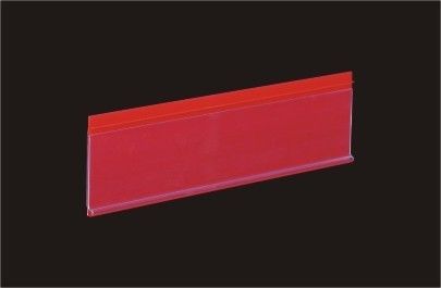 porte-copie en plastique rouge de 25mm pour des étagères, support des prix de rayon de magasin de PVC