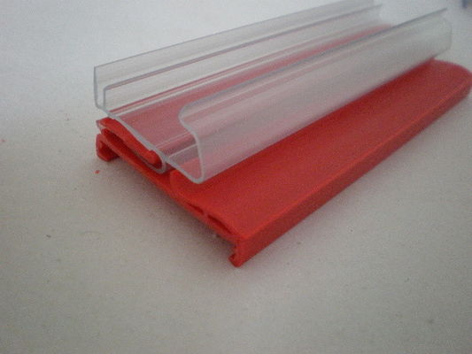 Bande expulsée transparente de données de PVC de supermarché/magasin de formes de plastique