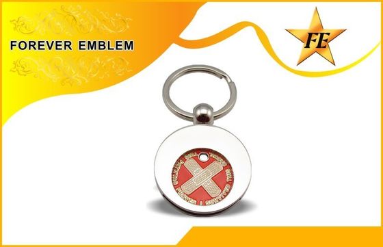 Porte-clés de pièce de monnaie de chariot à supermarché et support Keychain de pièce de monnaie avec le LOGO fait sur commande