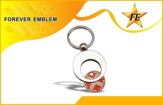 Porte-clés de pièce de monnaie de chariot à supermarché et support Keychain de pièce de monnaie avec le LOGO fait sur commande