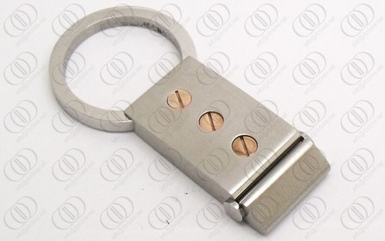 L'or de Rose visse le support Keychain de clé d'acier inoxydable d'accents pour les hommes
