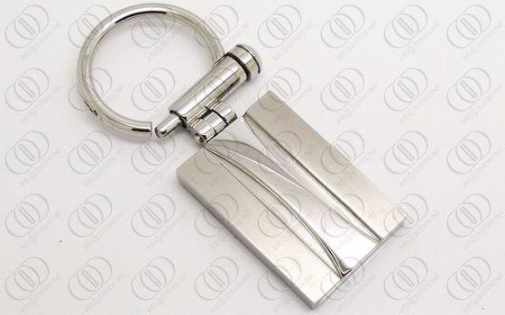 Support poli de Keychain d'acier inoxydable de tons avec la structure de vis, keychains engravable