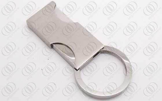 Keychain argenté carré élégant avec le ressort de miroir ouvert et étroit