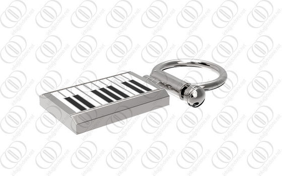 support de clé de Keychain de l'acier inoxydable 316L avec la conception de clavier de piano