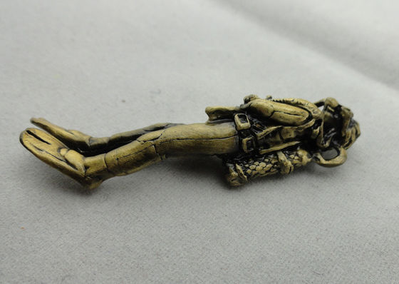 Chaîne principale de plein soulagement en métal, étain Keychain promotionnel avec le placage à l'or antique