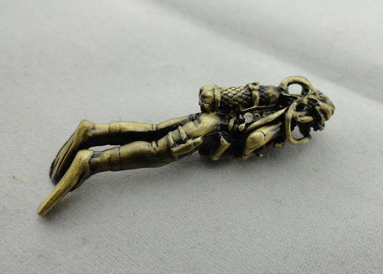 Chaîne principale de plein soulagement en métal, étain Keychain promotionnel avec le placage à l'or antique