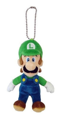 Agrafe superbe bleue et verte de sac à dos de peluche de Keychain de peluche de Mario