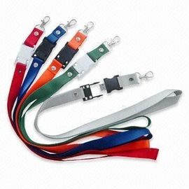 Mémoire instantanée d'USB de plastique/polyester de lanière avec l'impression adaptée aux besoins du client de logo
